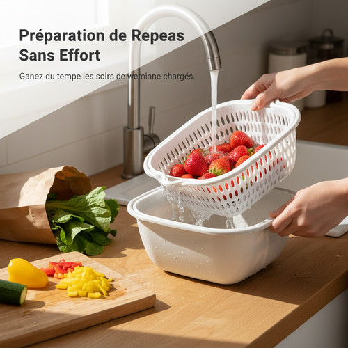 Passoire cuisine double couche