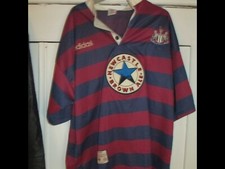 NEWCASTLE UNITED ADIDAS VINTAGE AWAY SHIRT ,MENS,SIZE XL ,NUMBER 14,GINOLA ,