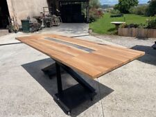 Table design industrielle  sur mesure avec rallonge