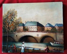 Belle huile  du XX e par