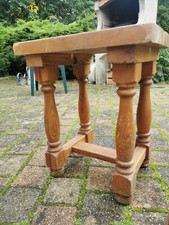 Tabouret ou table basse en bois de pin massif vintage