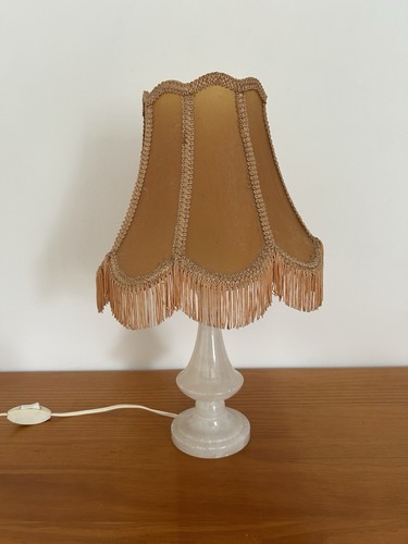 Lampe vintage base - en, albâtre