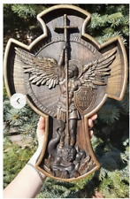 St. Michel L'Archange Michel Statue D'Ange Figurine Décoration Murale