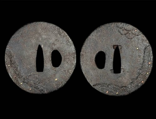 Ancien ornement japonais tsuba - japonais,