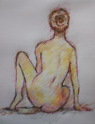 Dessin original femme - , nue