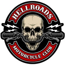 TETE DE MORT HELL ROAD DEVIL MOTO BIKER TATOO AUTOCOLLANT STICKER HB177