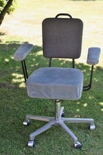 fauteuil de bureau à roulettes pivotant - vintage -  années 50