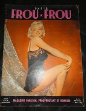 Revue PARIS Frou frou  numéro 11 Marylin Monroe , catch féminin , pin up 1954