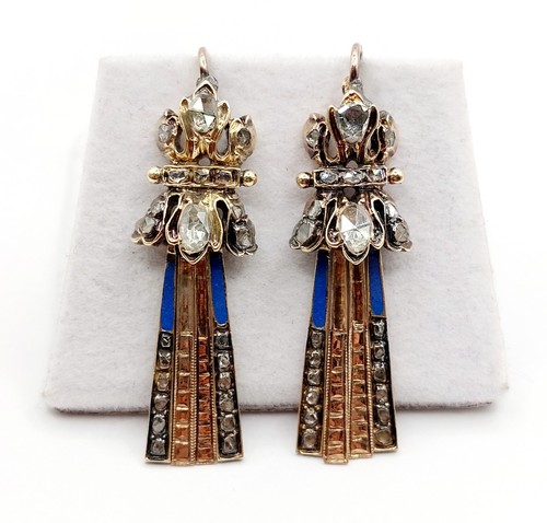 Dormeuses antique rose 14k - dormeuses,