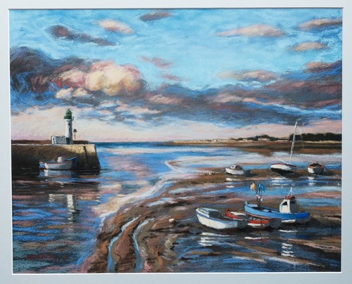 Grand pastel paysage - ,