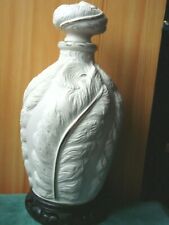 BOUTEILLE PLUMES D'AUTRUCHE BISCUIT PORCELAINE COULEUVRE TIRAGE LIMITE