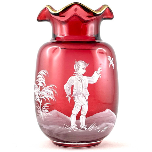 Vase mary gregory enfant - mary, "enfant