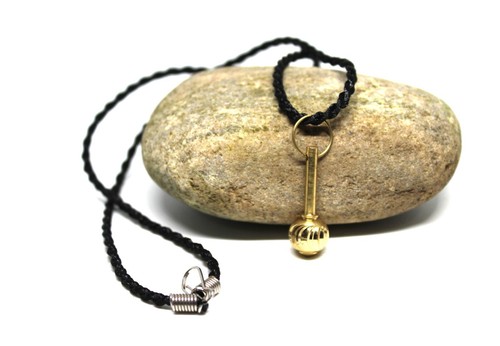 Gada pendentif noir cordon - pendentif,