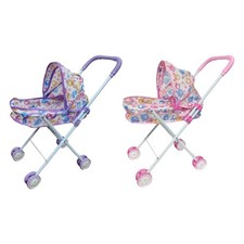 Poussette pour Poupée Jouet Pliant Landau pour Bébés Poupées Jeu de Rôle En