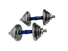 Haltères chromés P&M 2 × 10