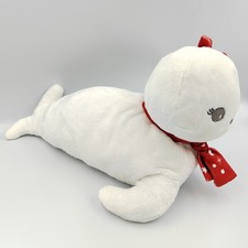 Doudou peluche otarie phoque blanc noeud rouge ORCHESTRA PREMAMAN - 30812