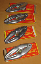 Lot de 4 anciennes pinces crustacés crabe aluminium WESTMARK casse homard