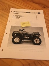 Honda TRX500 Foreman 2001 information technique nouveau modèle technical data