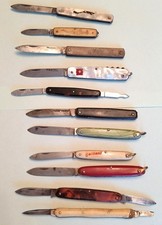 Lot varié de 11 petits couteaux pliants (thiers pradel nogent etc ) manche nacre