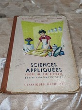 SCIENCES APPLIQUEES CLASSE DE FIN D'ETUDES ECOLES URBAINES DE FILLES 1958