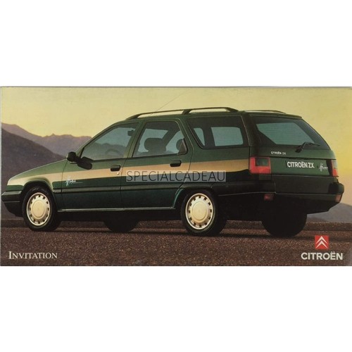 Carte invitation citroën zx - carte, d'invitation