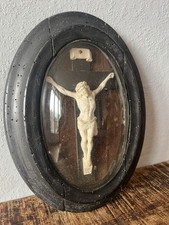 ANCIEN CADRE OVALE VERRE