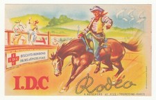*** Biscuits - Bonbons I.D.C _ Rodéo / A. Notelaers *** Buvard ancien 16 x 10