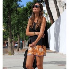  ZARA ORANGE BRONZE SILK