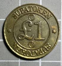Ancien Jeton Token  Casino 1 £ Livre Supatoken Grande Bretagne Angleterre