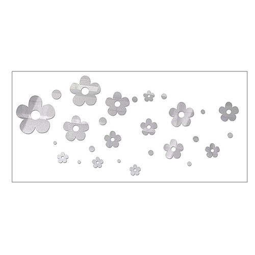 Autocollant miroir fleurs - autocollant,
