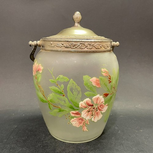 Pot biscuits verre peint - pot,