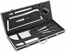 PRADEL EXCELLENCE -PRO- VALISE BOUCHER 8 PIÈCES 1 FUSIL + 1 SCIE + 1 COUPERET
