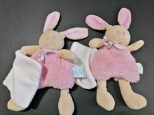 Doudou lot de 2 lapin mouchoir