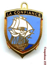 MARINE Fregate " La CONFIANCE "  1945/ 1953 Fabrication Augis en émail