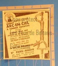 ARROSEUR ARC EN CIEL A TURBINE ROTATIVE   publicité 1950