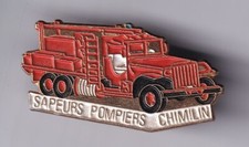 RARE PINS PIN'S .. POMPIER FIRE CAMION OLD TRUCK GMC 4X4 SP CHIMILIN 38 ~FU