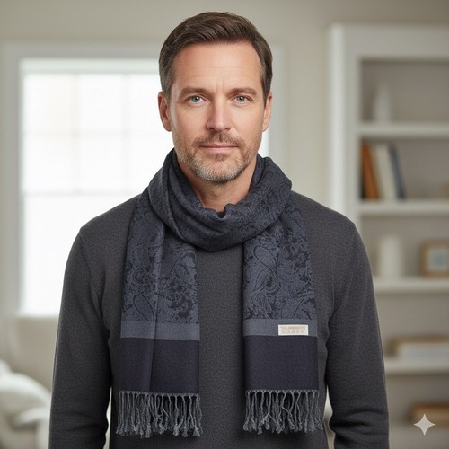 Echarpe chic homme femme soie