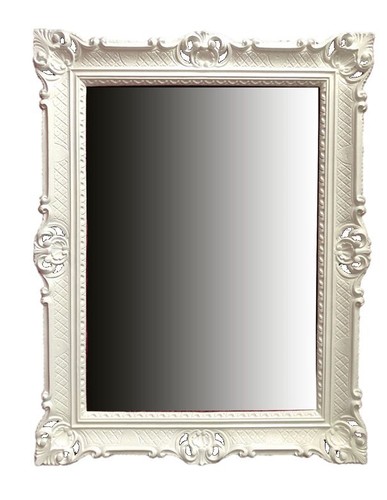 Miroir mural blanc antique - blanc,
