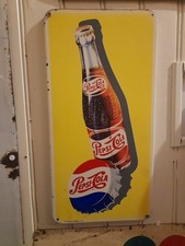 ancienne plaque tôle non émaillée originale pepsi cola