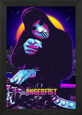 Angerfist 80s Synthwave Framed