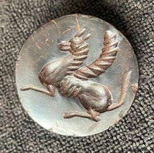 Sceau intaille Dragon en pierre hématite