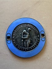 Ancienne Plaque Ou Médaille St Saint Christophe Émaillée Automobilia Voiture 