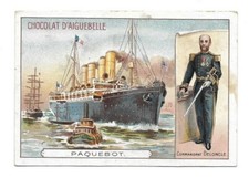 Paquebot Commandant Deloncle - - Chromo Chocolat d'Aiguebelle - Trade card