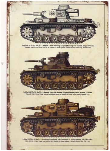 Plaque metal chars combat - 3, de