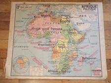 ANCIEN CARTE VIDAL LABLACHE-17 AFRIQUE Politique/muette-Armand COLIN