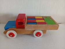 Jouet ancien en bois - camion