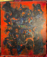 Masae BESSHO France Japon Composition Tableau Peinture 1980