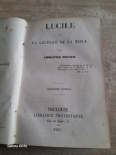 Lucile  ou La lecture de la Bible,  1854 Monod, Adolphe librairie protestante