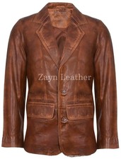 Veste blazer homme en cuir
