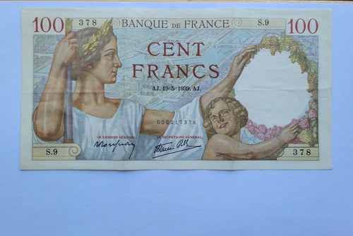 100 francs 1939 - 100, ·